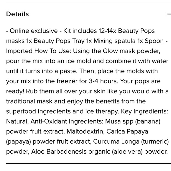 NWT Love & Pebble Beauty Pops Cryo Facial Mask Kit - Picture 8 of 8